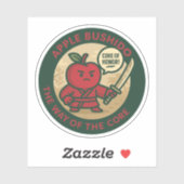 Speelse Apple Samurai Discipline Sticker (Vel)