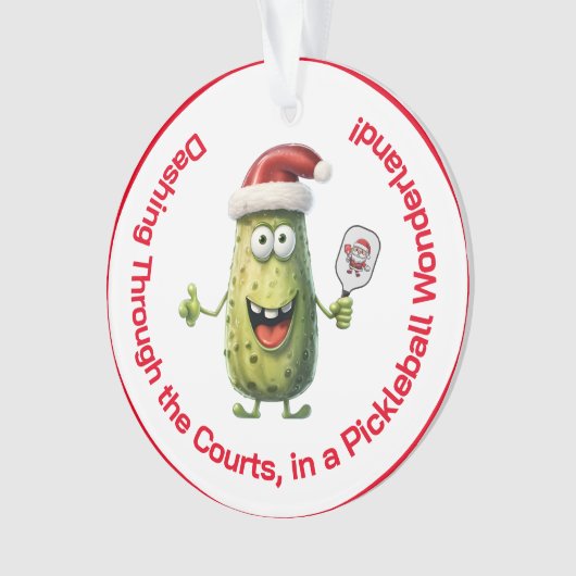 🎄 speelse augurk kerstboom 🎄 ornament (voorkant)