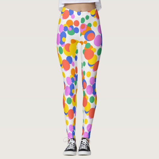 Speelse baan: Abstracte cirkels Leggings (Voorkant)