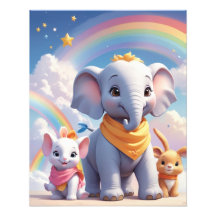 Speelse Baby Dieren Wall Art