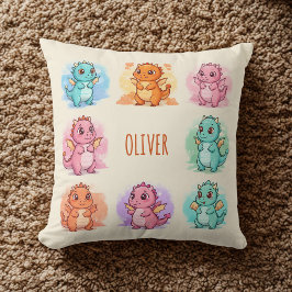 Speelse Baby Dragons gepersonaliseerd Kussen