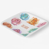 Speelse Baby Dragons gepersonaliseerd Papieren Bordje (Gebogen)