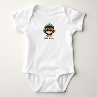 Speelse Baby Monkey Green Pet Design Romper