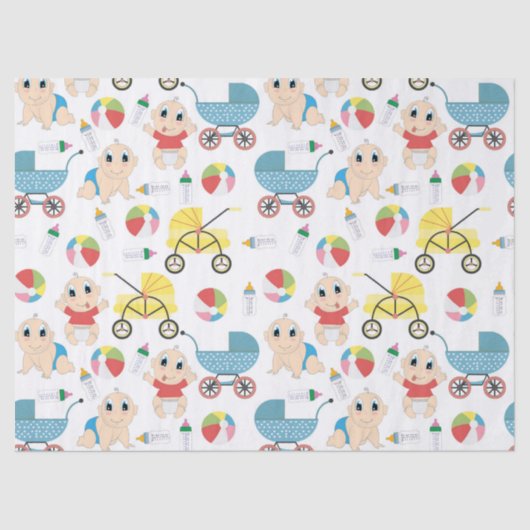 Speelse baby's tissuepapier (Voorkant)