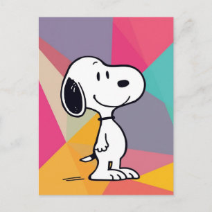 Speelse Beagle Cartoon Geometrische Pop Art Briefkaart