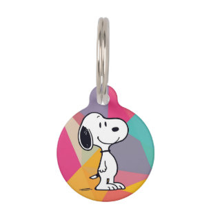 Speelse Beagle Cartoon Geometrische Pop Art Huisdierpenning