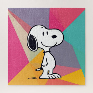 Speelse Beagle Cartoon Geometrische Pop Art Legpuzzel