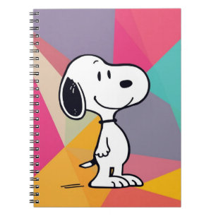 Speelse Beagle Cartoon Geometrische Pop Art Notitieboek