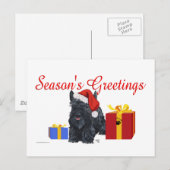 Speelse begroetingen van een Schotse Terrier Briefkaart (Voorkant / Achterkant)