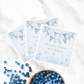 Speelse Blauwe Baby shower Sterren Pennant Garland Servet