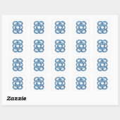 Speelse Blauwe IJSCIRCELS Sticker Afdruk (Vel)