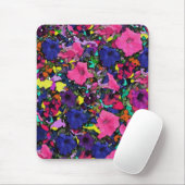 Speelse bloemen ~ Mousepad Muismat (Met muis)