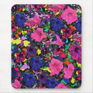 Speelse bloemen ~ Mousepad Muismat