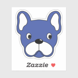 Speelse Blue Bulldog 3 "x3" Vinyl Sticker