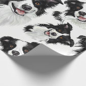 Speelse Border Collie inpakpapier (Hoek)