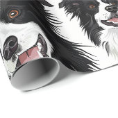 Speelse Border Collie inpakpapier (Rol Hoek)