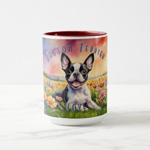 Speelse Boston Terrier Bliss, Koffie Delight Mok