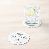 Speelse bruiloft onderzetters met leuke vlinder pr (Insitu)