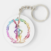Speelse Bunny Bliss Sleutelhanger (Achterkant)