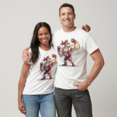 Speelse Cartoon Bodybuilder Illustratie T-shirt (Unisex)