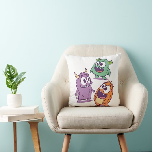 Speelse Cartoon Monsters – Schattigee Big-Eyed per Kussen (Stoel)