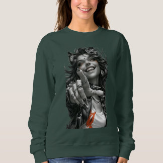 Speelse Cat-Eared Girl Sweatshirt