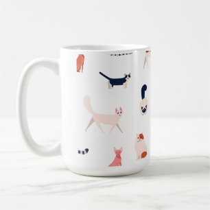 Speelse Cats Pattern – Schattigee Feline Lover Koffiemok