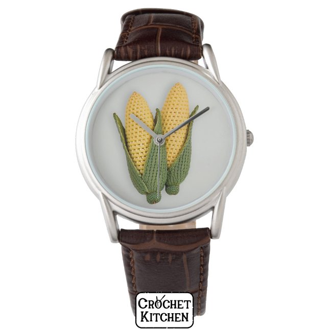 Speelse Chic Oma's Garden Modern Crochet Corn Horloge (Creator heeft geüpload)