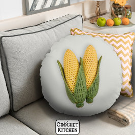 Speelse Chic Oma's Garden Modern Crochet Corn Rond Kussen