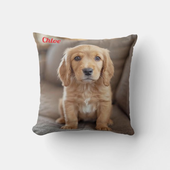 Speelse Cocker Spaniel Kussen (Voorkant)