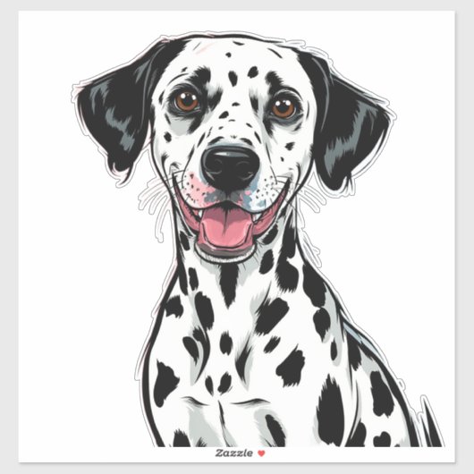 Speelse Dalmatiër Puppy Sticker (Vel)