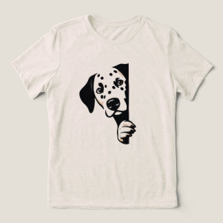 Speelse Dalmatische Hond Kijk Vrouwen Minimalistis Tri-Blend Shirt
