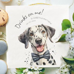Speelse Dalmatische ober aquarel aanpasbaar Servet