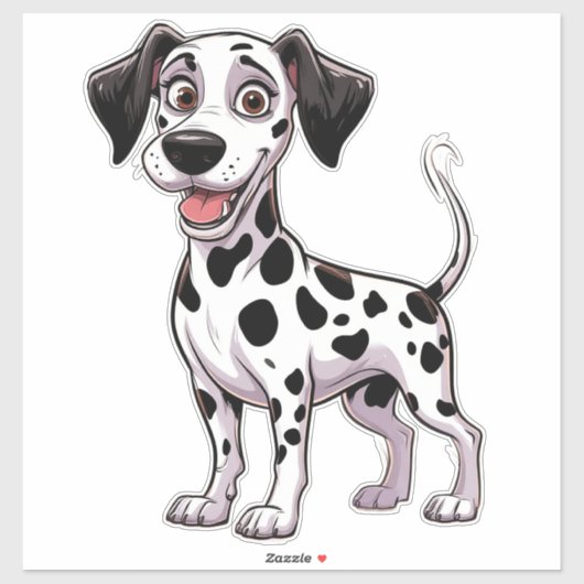 Speelse Dalmatische Puppy Sticker (Vel)