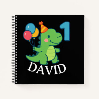 Speelse Dino Verjaardagsfeestje Notitieboek