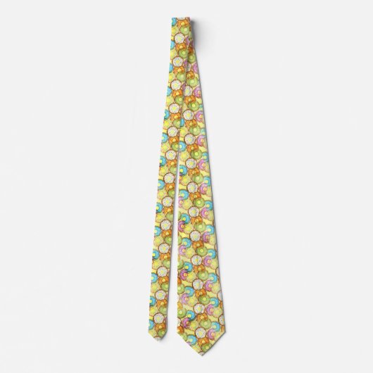 Speelse Donut Pattern Stropdas (Achterkant)