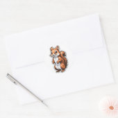Speelse Eekhoorn Sticker - Nutty en Nimble (Envelop)