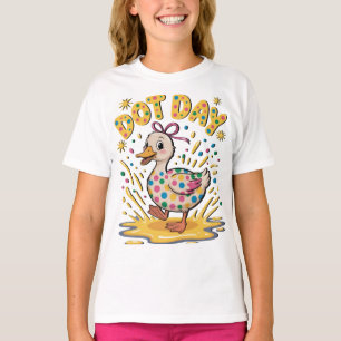 Speelse Eend Stip Dag Kinder T-Shirt – Speels Polk