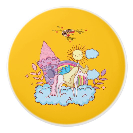 Speelse en grillige kunst Design Keramische Knop (Voorkant)