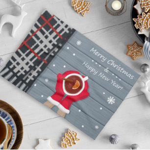 Speelse en winterse Schattigee kerstkeukenhanddoek Theedoek