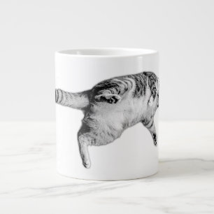 Speelse flip in zwart en wit extra grote beker