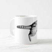 Speelse flip in zwart en wit koffiemok (Voorkant links)