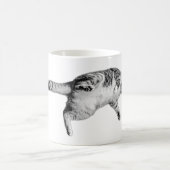 Speelse flip in zwart en wit koffiemok (Center)