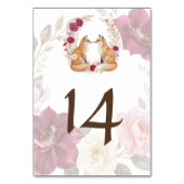 Speelse Fox Herfst bruiloft Kaart (Voorkant)