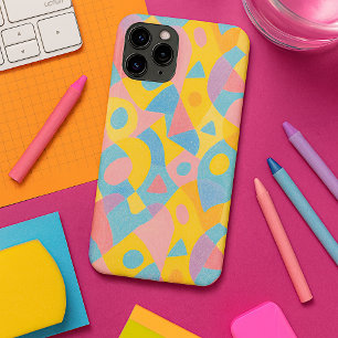 Speelse Funky Amorfe Vormen Krijt Kunst Patroon iPhone 11 Pro Max Hoesje