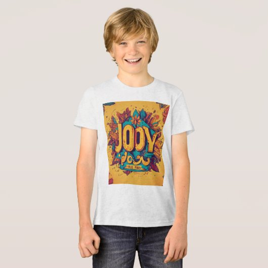 Speelse Gedrukte Kinderen T-Shirt: Leuke Design vo Tri-Blend Shirt (Voorkant volledig)
