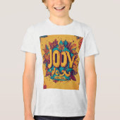 Speelse Gedrukte Kinderen T-Shirt: Leuke Design vo Tri-Blend Shirt (Voorkant)