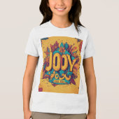 Speelse Gedrukte Kinderen T-Shirt: Leuke Design vo Tri-Blend Shirt (Voorkant)