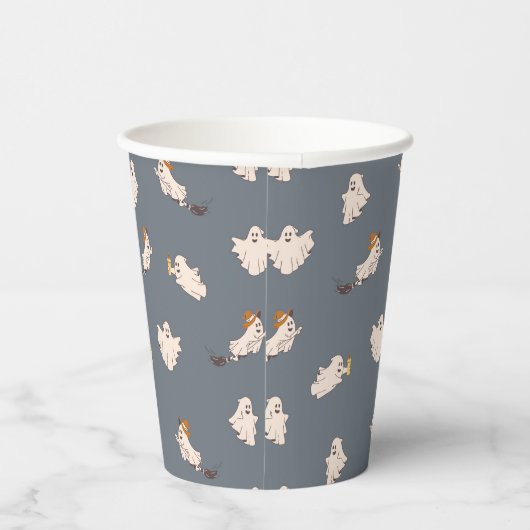 Speelse geesten Halloween patroon Papieren Bekers (Rechts)