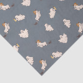 Speelse geesten Halloween patroon Tissuepapier (Detail)